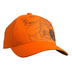 Oranžinės spalvos "Xplorer" kepuraitė su pjūklo atvaizdu
