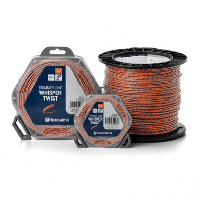 Žoliapjovės valas Whisper twist 2,7mm x 60 m 1 Žoliapjovės valas Whisper twist 2,7mm x 60 m 1